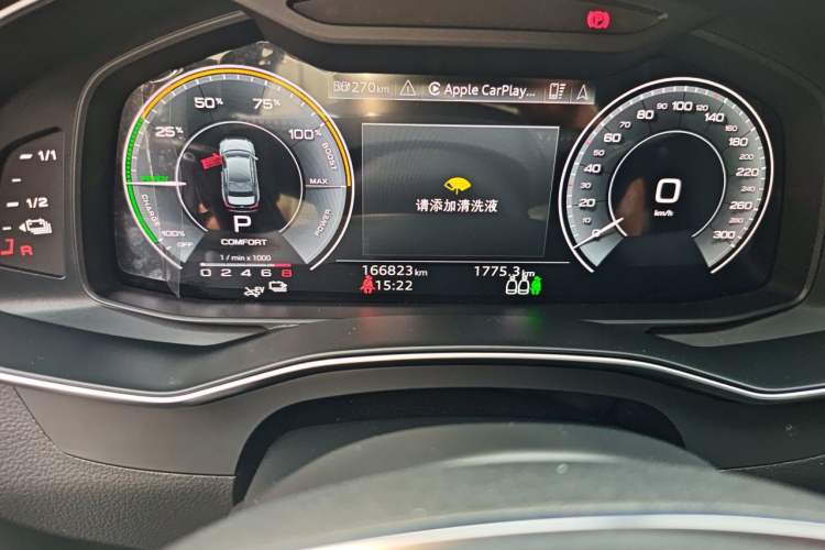 Used Audi A6L New Energy 2020 55 TFSI e quattro Odometer Close Up