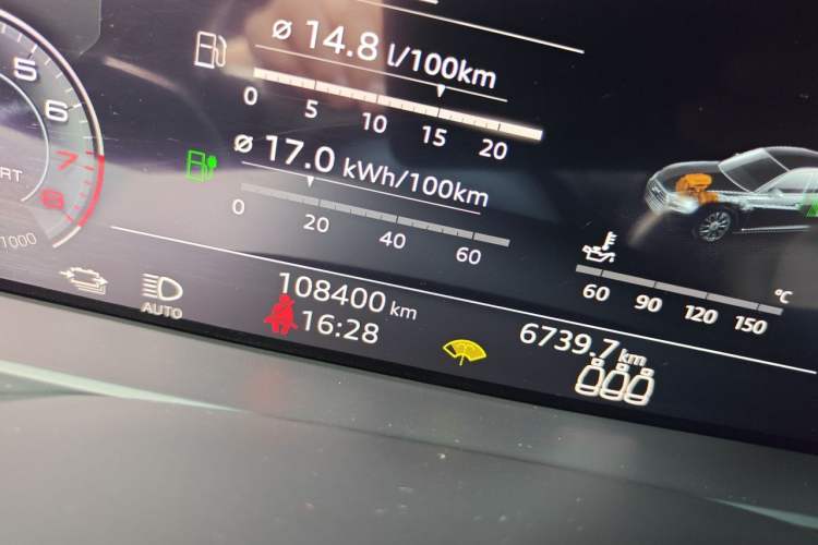 Used Audi A6L New Energy 2020 55 TFSI e quattro Odometer Close Up