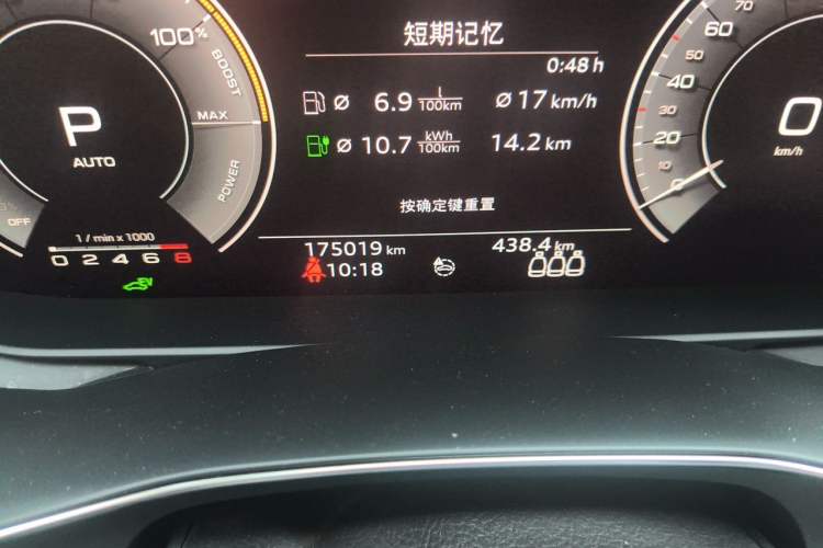 Used Audi A6L New Energy 2020 55 TFSI e quattro Odometer Close Up