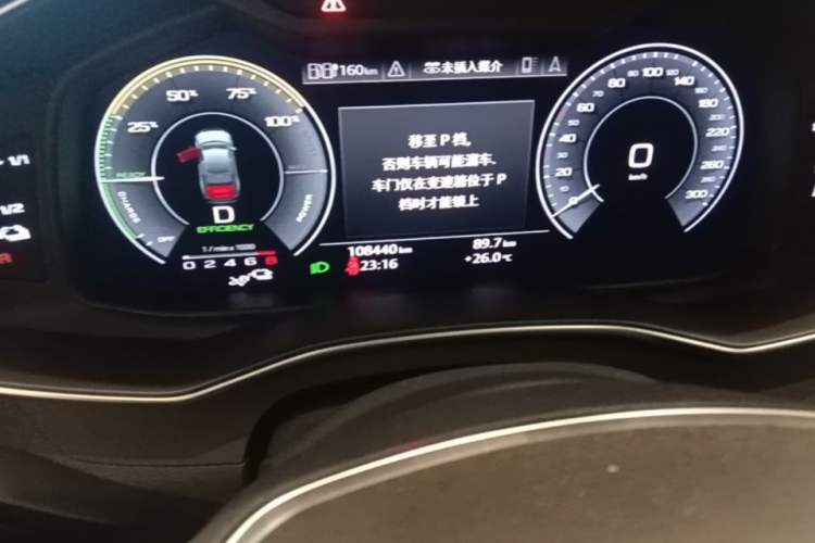 Used Audi A6L New Energy 2020 55 TFSI e quattro Odometer Close Up