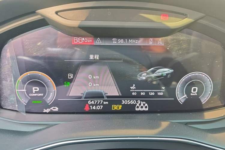 Used Audi A6L New Energy 2020 55 TFSI e quattro Odometer Close Up