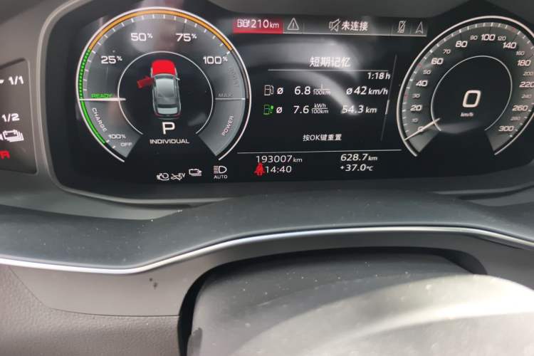Used Audi A6L New Energy 2022 55 TFSI e quattro Odometer Close Up