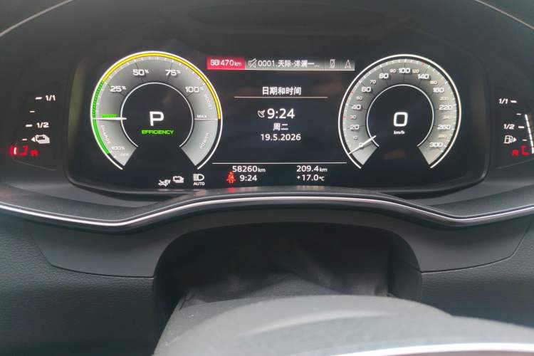 Used Audi A6L New Energy 2022 55 TFSI e quattro Odometer Close Up