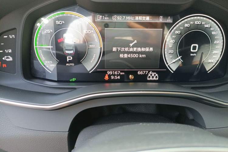 Used Audi A6L New Energy 2022 55 TFSI e quattro Odometer Close Up