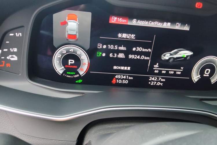 Used Audi A6L New Energy 2022 55 TFSI e quattro Odometer Close Up