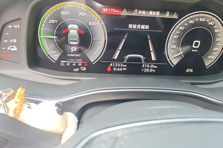 Used Audi A6L New Energy 2022 55 TFSI e quattro Odometer Close Up