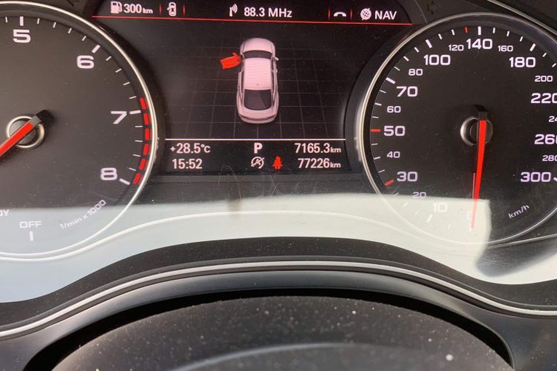 Used Audi A7 2016 40 TFSI Ambition Edition Odometer Close Up