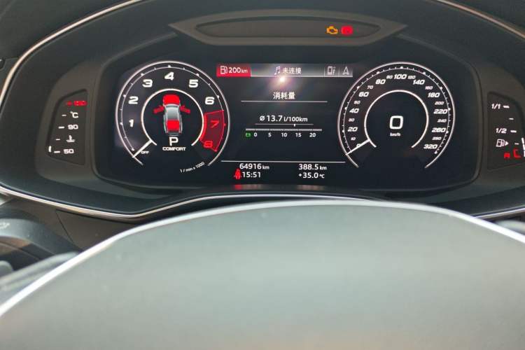 Used Audi A7 2019 55 TFSI quattro Dynamic Edition Odometer Close Up