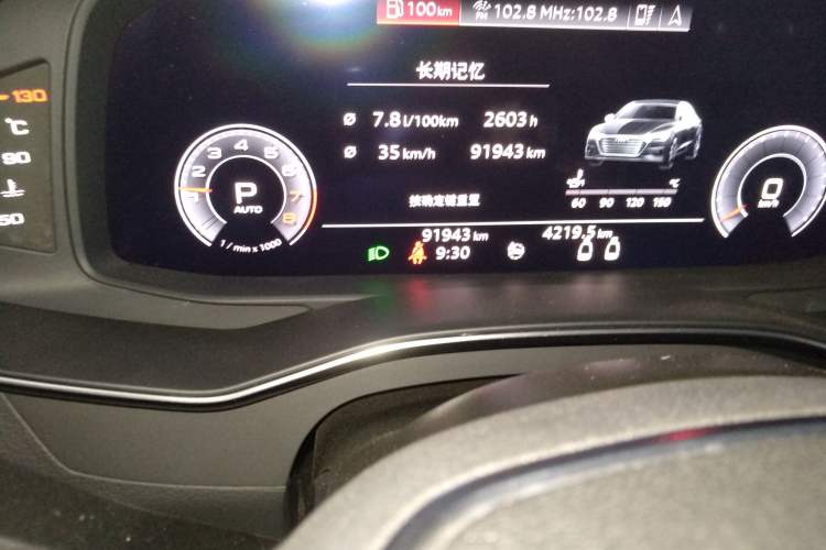 Used Audi A7 2020 45 TFSI Prestige Edition Odometer Close Up