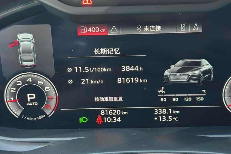 Used Audi A7 2020 45 TFSI Prestige Edition Odometer Close Up