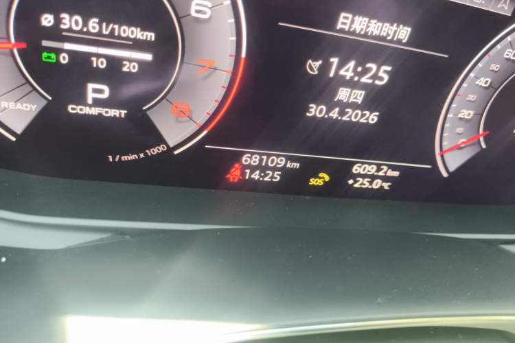 Used Audi A7 2020 45 TFSI Prestige Edition Odometer Close Up