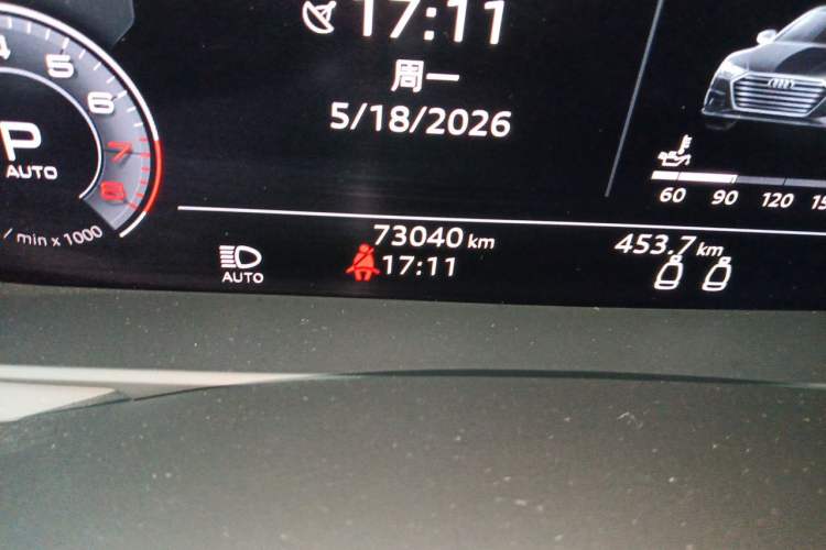 Used Audi A7 2020 45 TFSI Prestige Edition Odometer Close Up