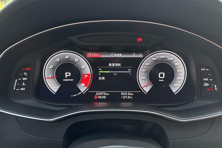 Used Audi A7 2021 45 TFSI Prestige Edition Odometer Close Up