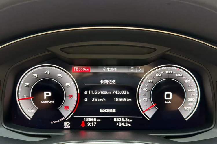 Used Audi A7 2021 45 TFSI Prestige Edition Odometer Close Up