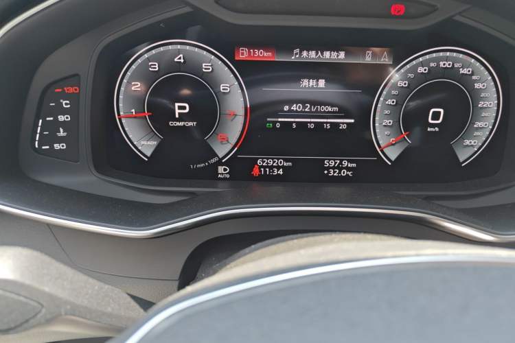 Used Audi A7 2021 40 TFSI Luxury Edition Odometer Close Up