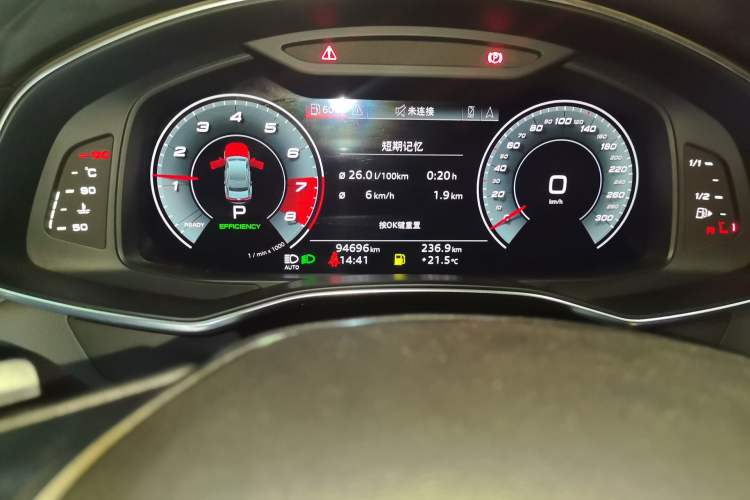 Used Audi A7 2021 45 TFSI Prestige Edition Odometer Close Up