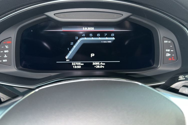 Used Audi A7 2022 45 TFSI Prestige Edition Odometer Close Up