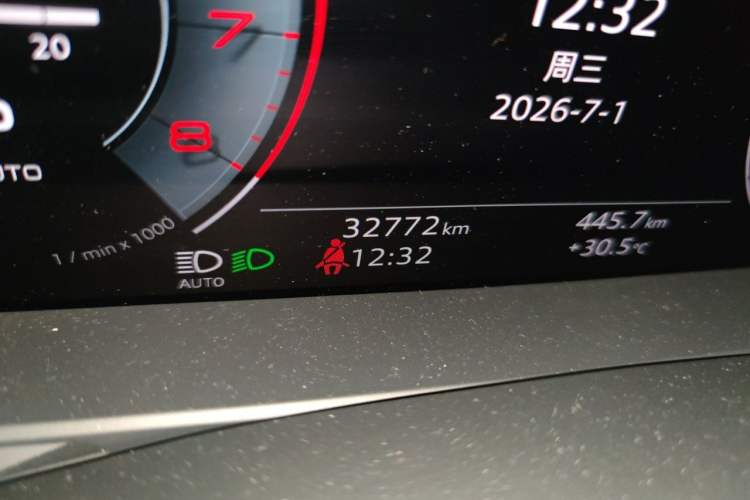 Used Audi A7 2023 45 TFSI Prestige Edition Odometer Close Up