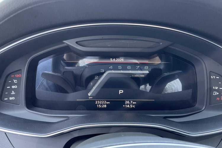 Used Audi A7 2024 45 TFSI Prestige Edition Odometer Close Up