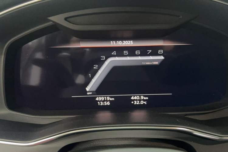 Used Audi A7L 2022 45 TFSI quattro S-line Paladin Odometer Close Up