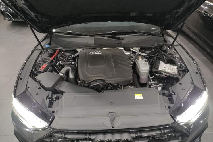 Used Audi A7L 2022 45 TFSI quattro S-line Visionary Edition Obsidian Black Package Engine Bay