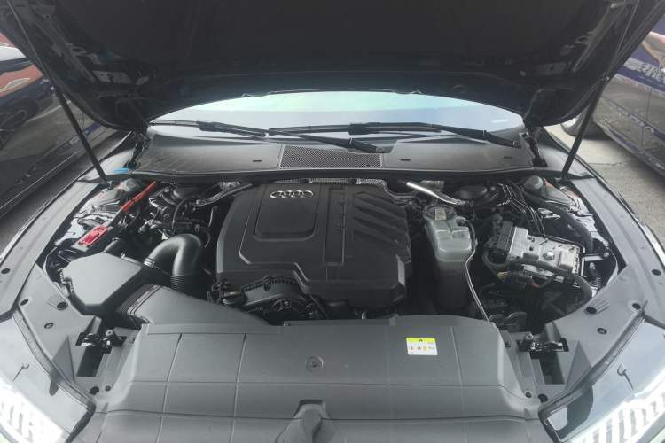 Used Audi A7L 2022 45 TFSI quattro S-line Visionary Edition Obsidian Black Package Engine Bay
