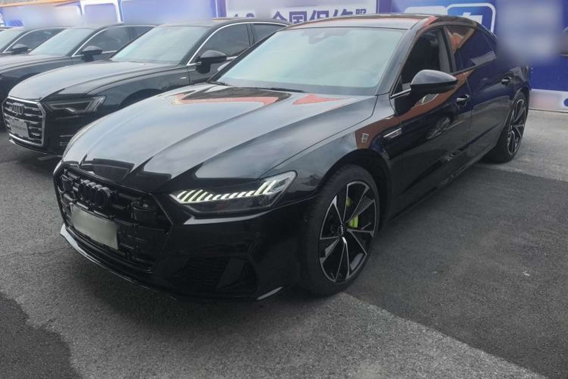 Used Audi A7L 2022 45 TFSI quattro S-line Visionary Edition Obsidian Black Package Front Left 45 Deg