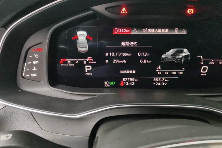 Used Audi A7L 2022 45 TFSI quattro S-line Wind Rider Odometer Close Up