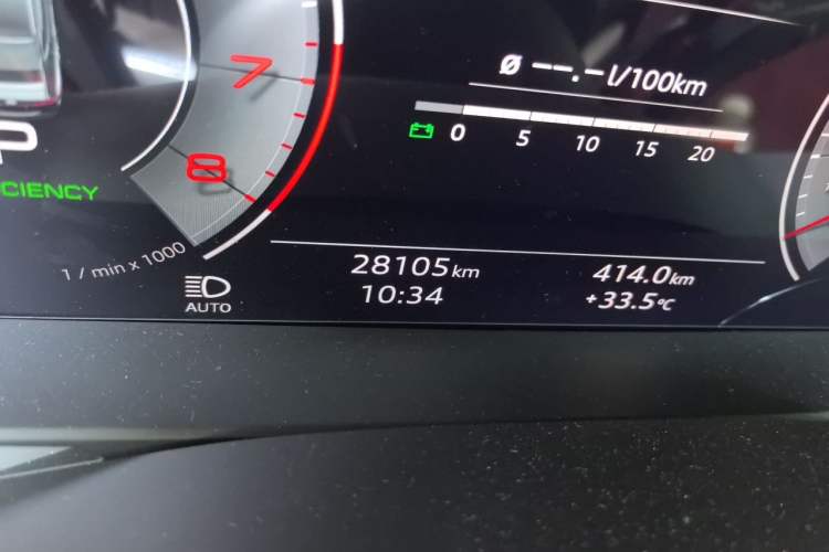 Used Audi A7L 2022 45 TFSI S-line Dream-Building Edition Odometer Close Up