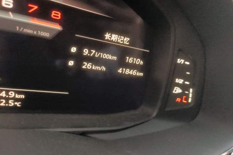 Used Audi A7L 2022 45 TFSI quattro S-line Wind Rider Odometer Close Up