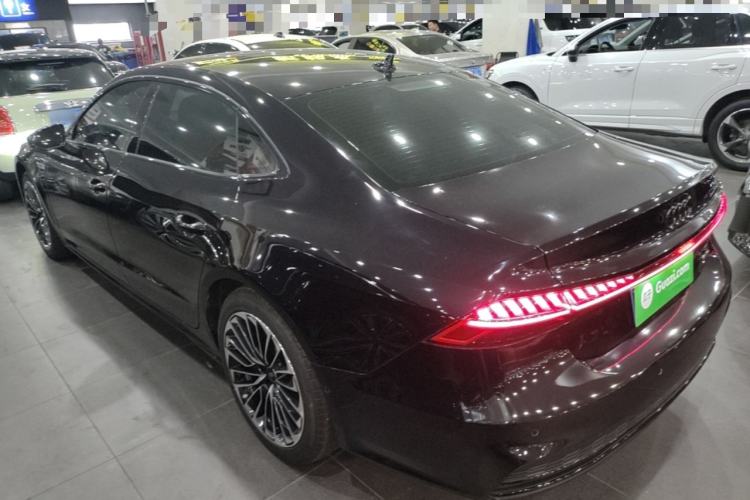 Used Audi A7L 2022 45 TFSI quattro S-line Visionary Edition Obsidian Black Package Rear Left 45 Deg