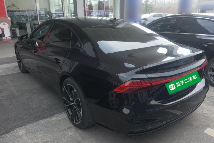 Used Audi A7L 2022 45 TFSI quattro S-line Visionary Edition Obsidian Black Package Rear Left 45 Deg