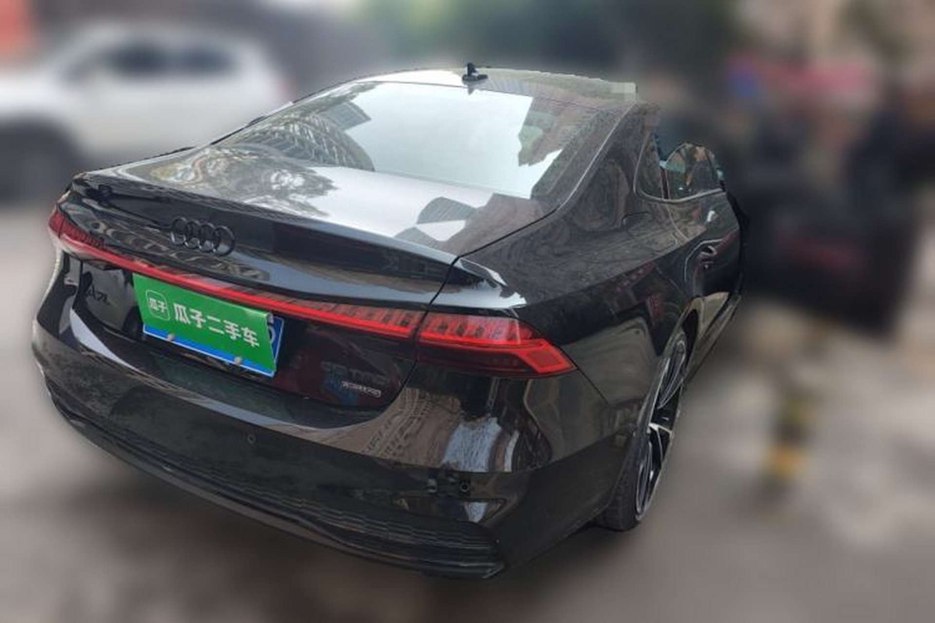 Used Audi A7L 2022 45 TFSI quattro S-line Black Warrior Edition Rear Right 45 Deg