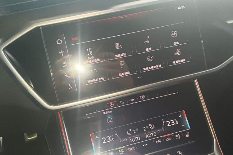 Used Audi A7L 2022 55 TFSI quattro S-line Boundary Edition Crystal Flow Package Audio And AC Panel