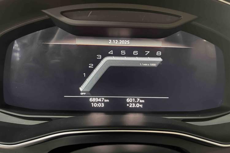 Used Audi A7L 2022 45 TFSI S-line Dream-Building Edition Odometer Close Up