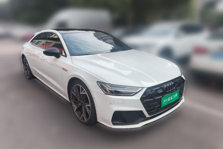 Used Audi A7L 2022 45 TFSI quattro S-line White Mage Edition Front Right 45 Deg