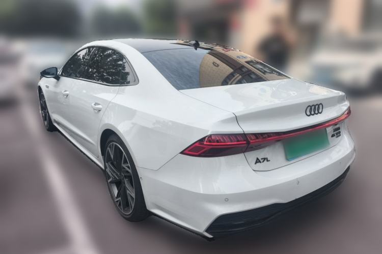 Used Audi A7L 2022 45 TFSI quattro S-line White Mage Edition Rear Left 45 Deg