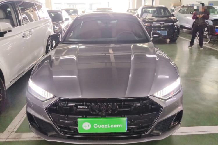 Used Audi A7L 2022 55 TFSI quattro S-line Zhiyuan Edition Obsidian Black Package Front