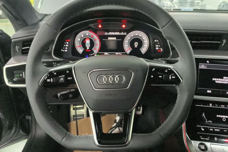 Used Audi A7L 2022 55 TFSI quattro S-line Zhiyuan Edition Obsidian Black Package Steering Wheel