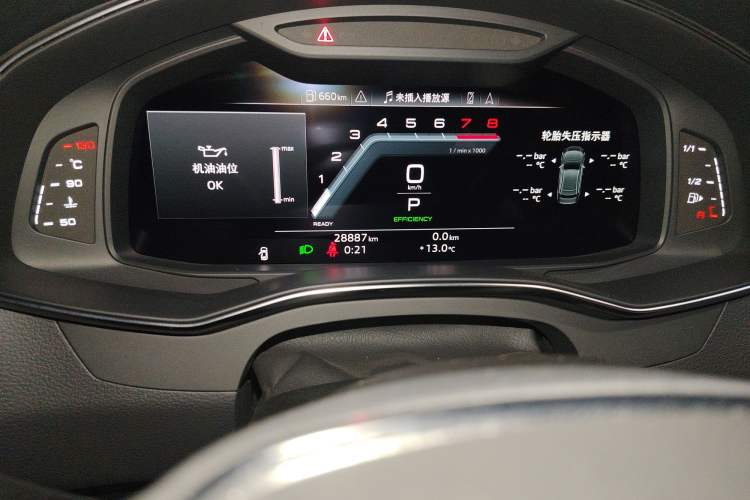 Used Audi A7L 2022 55 TFSI quattro S-line Edition One First Edition Odometer Close Up