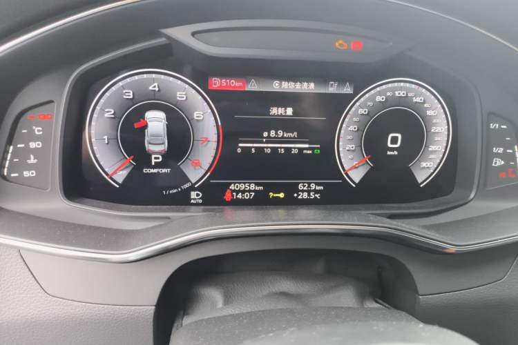 Used Audi A7L 2022 55 TFSI quattro S-line Edition One First Edition Odometer Close Up