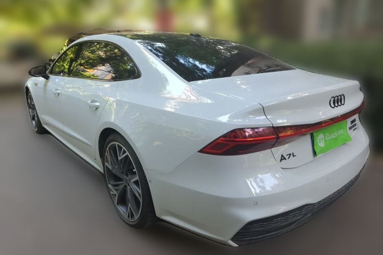 Used Audi A7L 2022 45 TFSI quattro S-line Visionary Edition Obsidian Black Package Rear Left 45 Deg