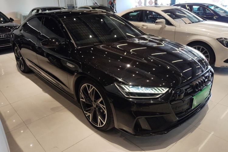 Used Audi A7L 2023 45 TFSI quattro S-line Black Warrior Edition Front Right 45 Deg