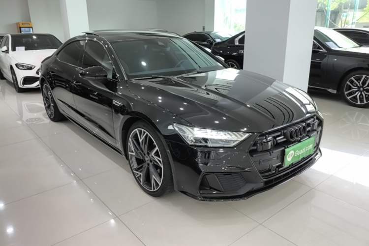Used Audi A7L 2023 45 TFSI quattro S-line Black Warrior Edition Front Right 45 Deg