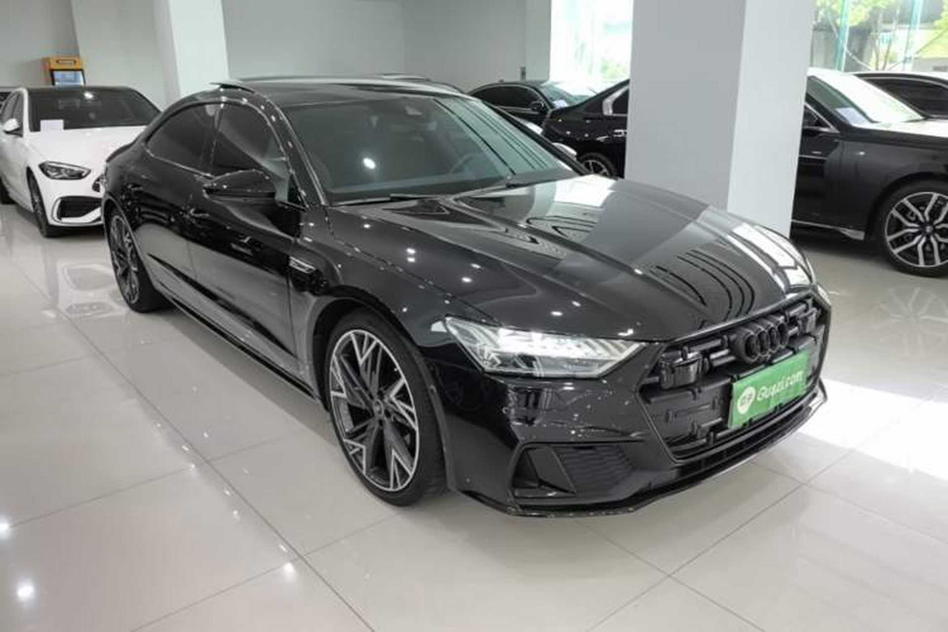 Used Audi A7L 2023 45 TFSI quattro S-line Black Warrior Edition Front Right 45 Deg