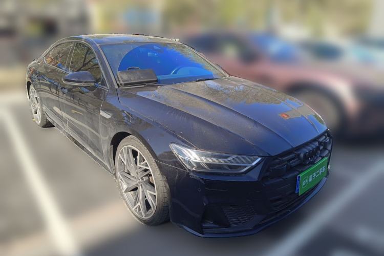 Used Audi A7L 2023 45 TFSI quattro S-line Black Warrior Edition Front Right 45 Deg