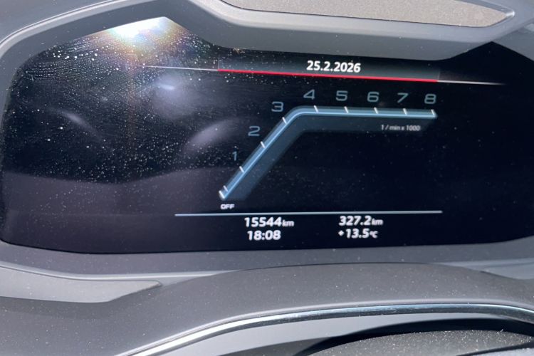 Used Audi A7L 2023 55 TFSI quattro S-line Black Warrior Edition Odometer Close Up