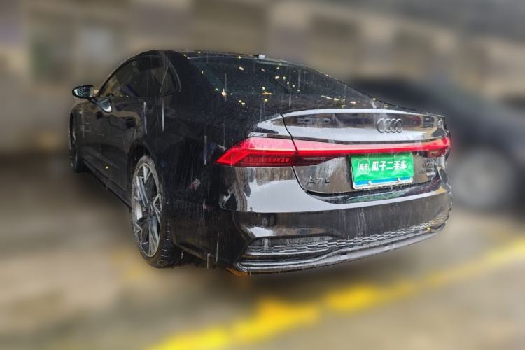 Used Audi A7L 2023 45 TFSI quattro S-line Black Warrior Edition Rear Left 45 Deg