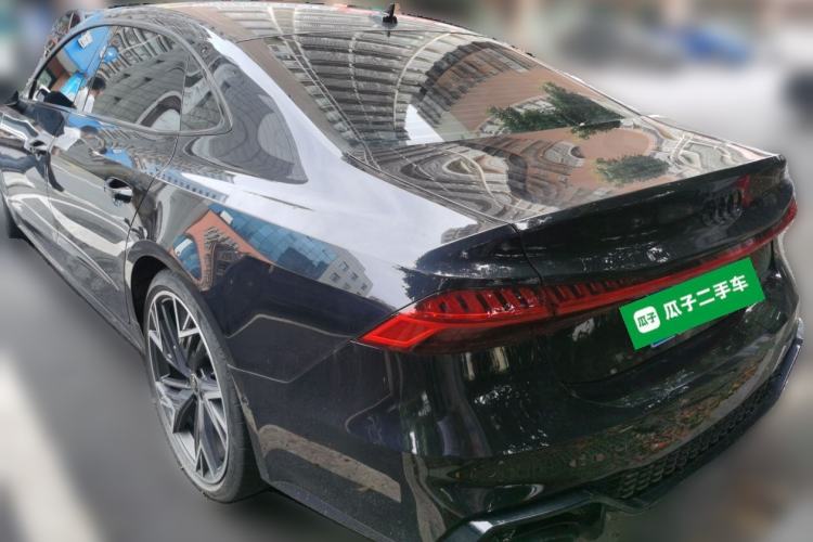 Used Audi A7L 2023 45 TFSI quattro S-line Black Warrior Edition Rear Left 45 Deg