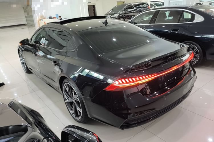 Used Audi A7L 2023 45 TFSI quattro S-line Black Warrior Edition Rear Left 45 Deg